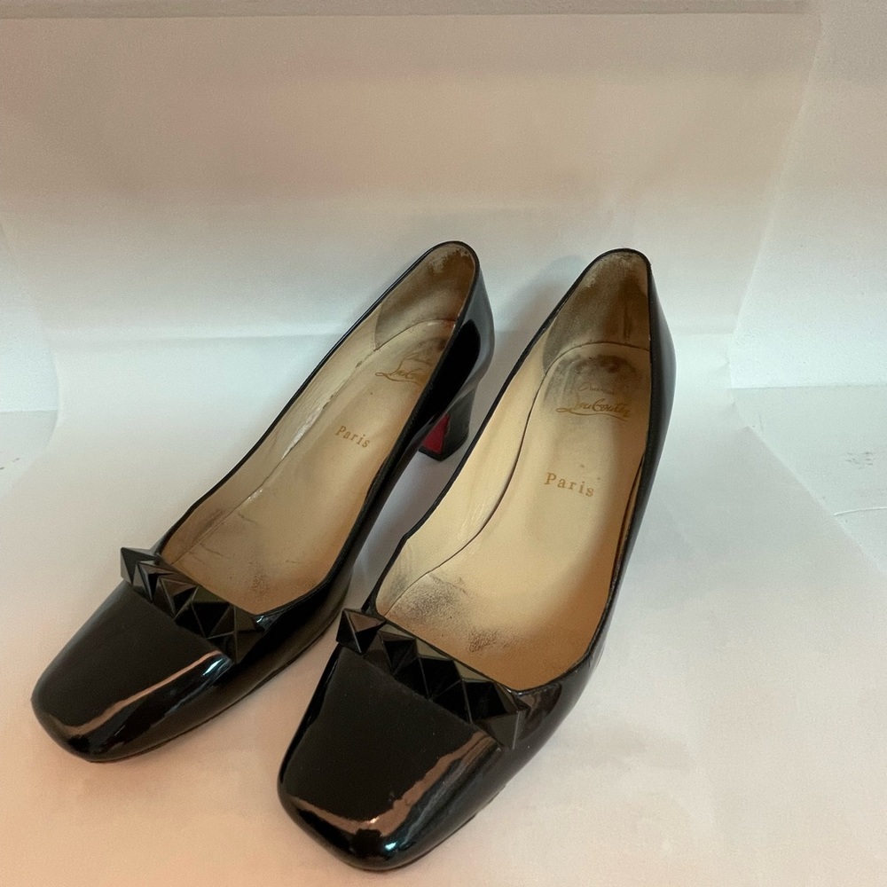 Christian Louboutin Patent Leather spike heel.